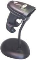Lector codigos de barras laser lectura automatica o pulsador 1d con soporte usb negro