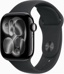 Apple watch series 11 gps caja de aluminio negro azabache 42mm, color de correa negra correa deportiva talla s/m