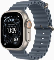 Apple watch ultra 3 gps + cellular caja titanio natural 49mm correa ocean color de correa azul nautico
