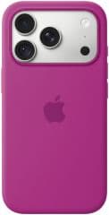 Funda de silicona magenta con magsafe para iphone 18 pro