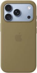 Funda de silicona verde oliva con magsafe para iphone 18 pro