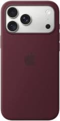 Funda de silicona burdeos con magsafe para iphone 18 pro max