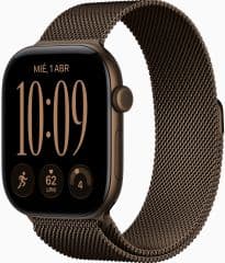 Apple watch series 12 gps caja de aluminio bronce oscuro 42mm, color de correa bronce oscuro pulsera milanese loop