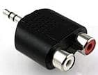 Adaptador desde mini jack macho a rca hembra