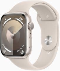 Apple watch series 9 gps caja de aluminio blanco estrella de 45mm, color de correa blanco estrella correa deportiva talla s/m