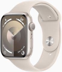 Apple watch series 9 gps caja de aluminio blanco estrella de 45mm, color de correa blanco estrella correa deportiva talla m/l