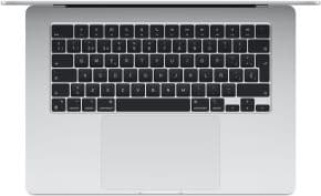 Macbook air 15.3' chip m3 con cpu de 8 nucleos 8gb de memoria unificada 512gb ssd grafica m2 gpu de 10 nucleos pantalla liquid retina camara facetime hd a 1080p teclado magic keyboard retroiluminado con touch id trackpad force touch plata