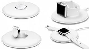 Cargador inalambrico qi 5w para apple watch carga todos los modelos y tamaos se conecta mediante el cable de conector lightning a usb