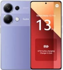 Smartphone redmi note 13 pro nfc capacidad 256gb ram 8gb procesador mediatek helio g99 octa-core pantalla 6.67' amoled camara frontal 16mp camara trasera triple 200mp+8mp+2mp bateria 5000mah 4g sim + micro sd sensor de huellas dactilares lateral sistema operativo miui 14 android 11 purpura