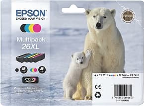 Tinta 26xl pack 4 cartuchos (negro, amarillo, cian y magenta)