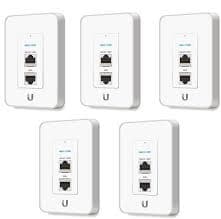 Punto acceso interior en caja electrica uap-iw 2.4ghz 3 puertos 10/100mbps poe pack 5 unidades
