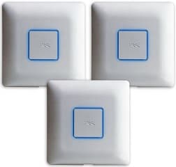 Punto acceso interior uap-ac-3 5ghz 28dbi mimo hasta 1300mbps soporte techo o pared 2 puertos gigabit 10/100/1000mbps pack 3 unidades alimentacion poe+