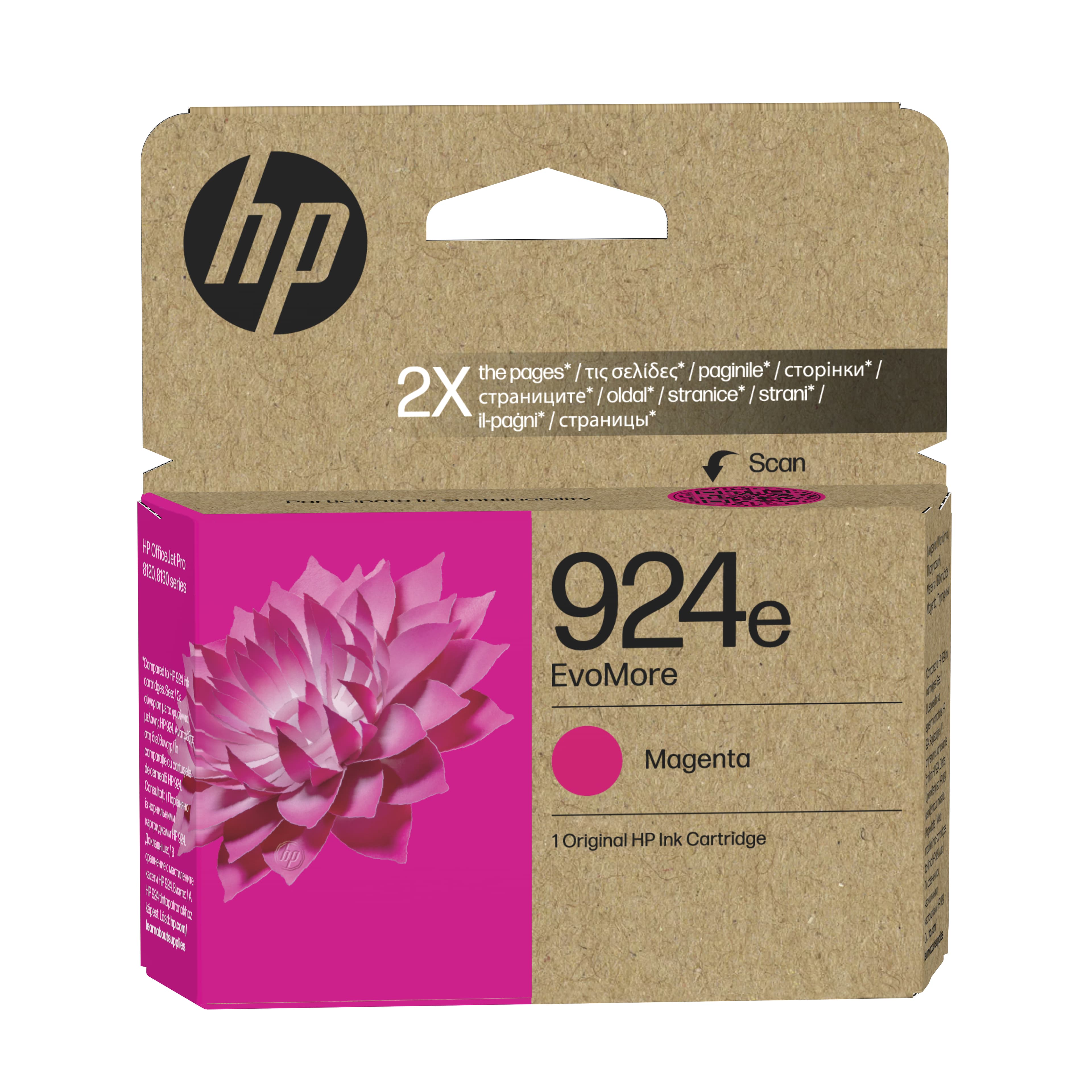 HP Cartucho de Tinta Original EvoMore 924e magenta