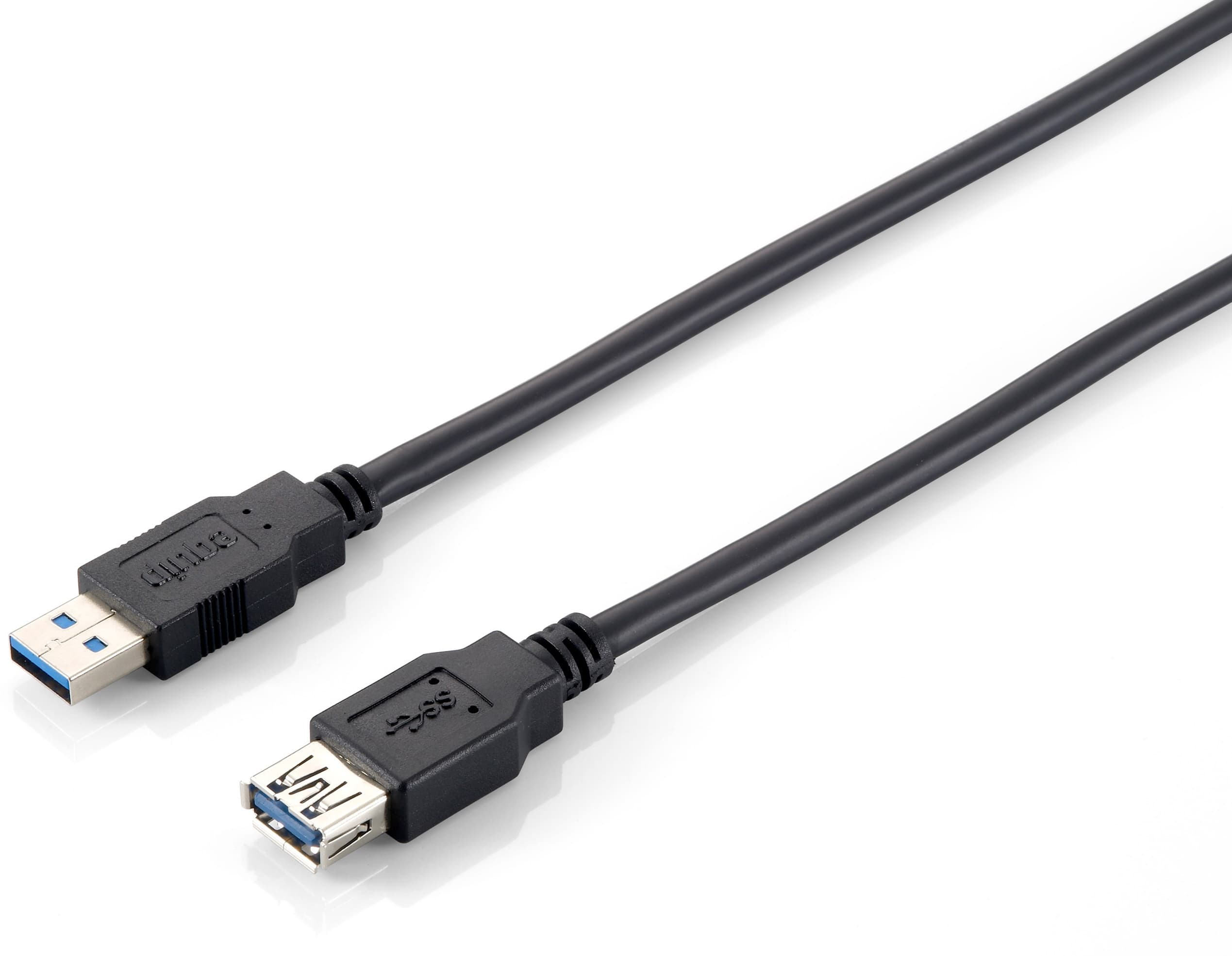 Equip 128398 Cable de extensión USB 3.0, A/M a A/F, 2,0 m, 5 Gbps, negro