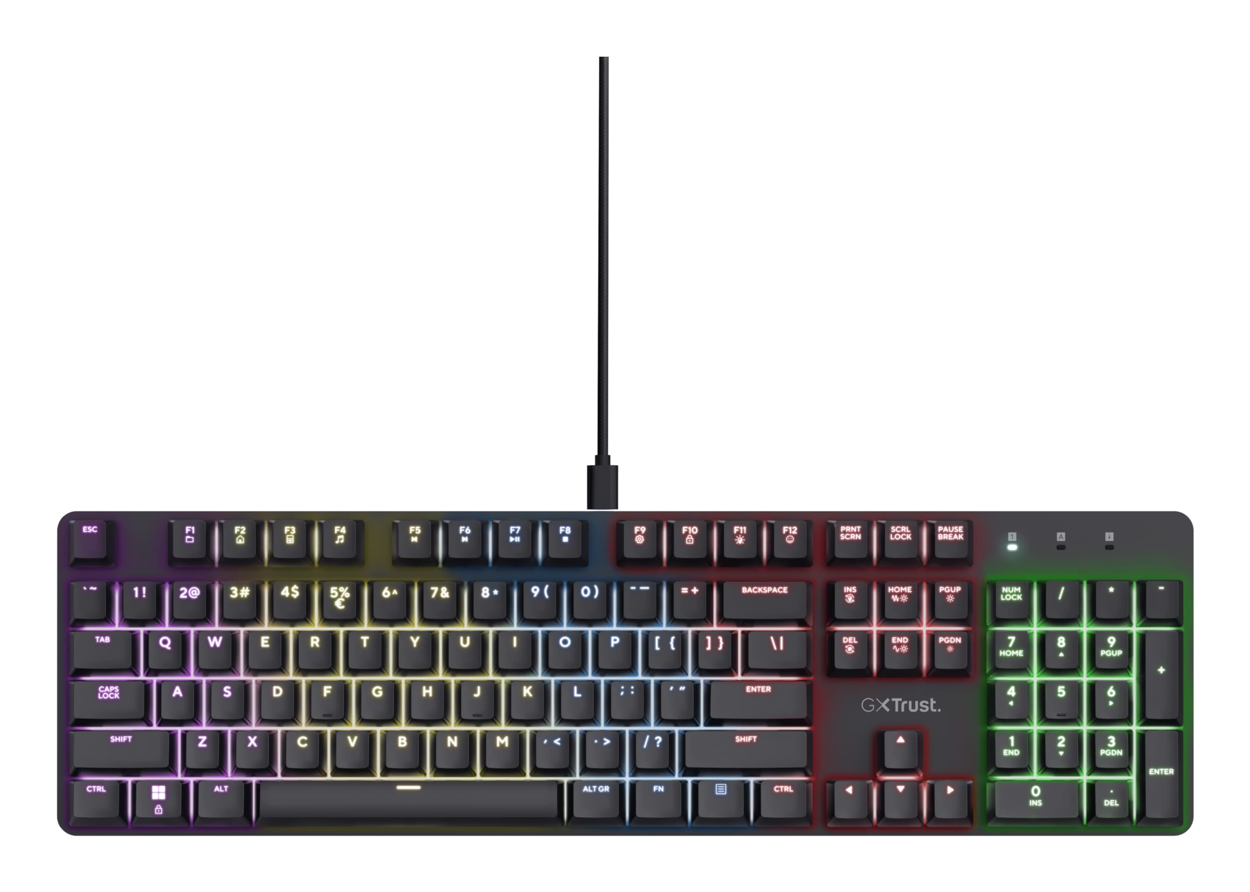 Trust GXT 871 Zora teclado Juego USB QWERTY Español Negro