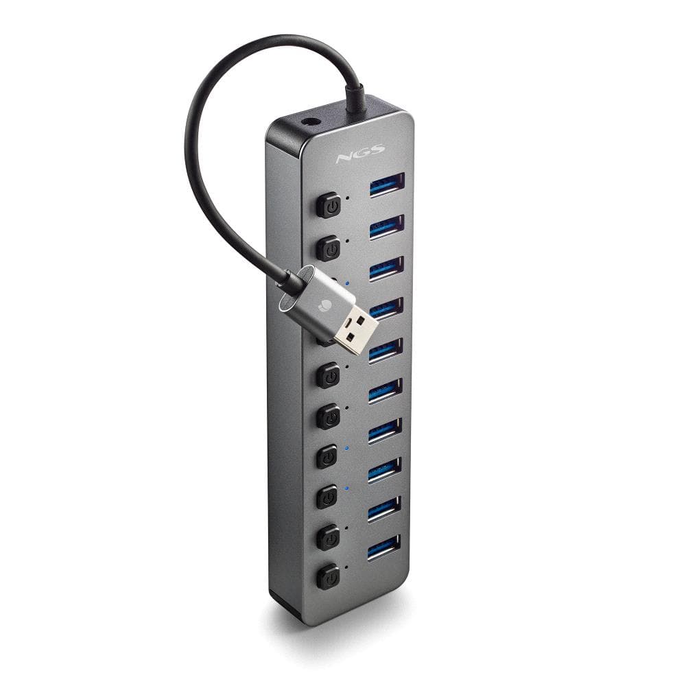 NGS IHUB 10 USB 3.2 Gen 1 (3.1 Gen 1) Type-A 5000 Mbit/s Negro