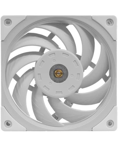 Mars Gaming MF-NC, Ventilador PC PWM 120mm, Rodamiento FDB de Cobre Hiperbalanceado, Ventilador Silencioso con Diseño de Aspas Híbridas, Ventilador Ordenador Profesional, Blanco