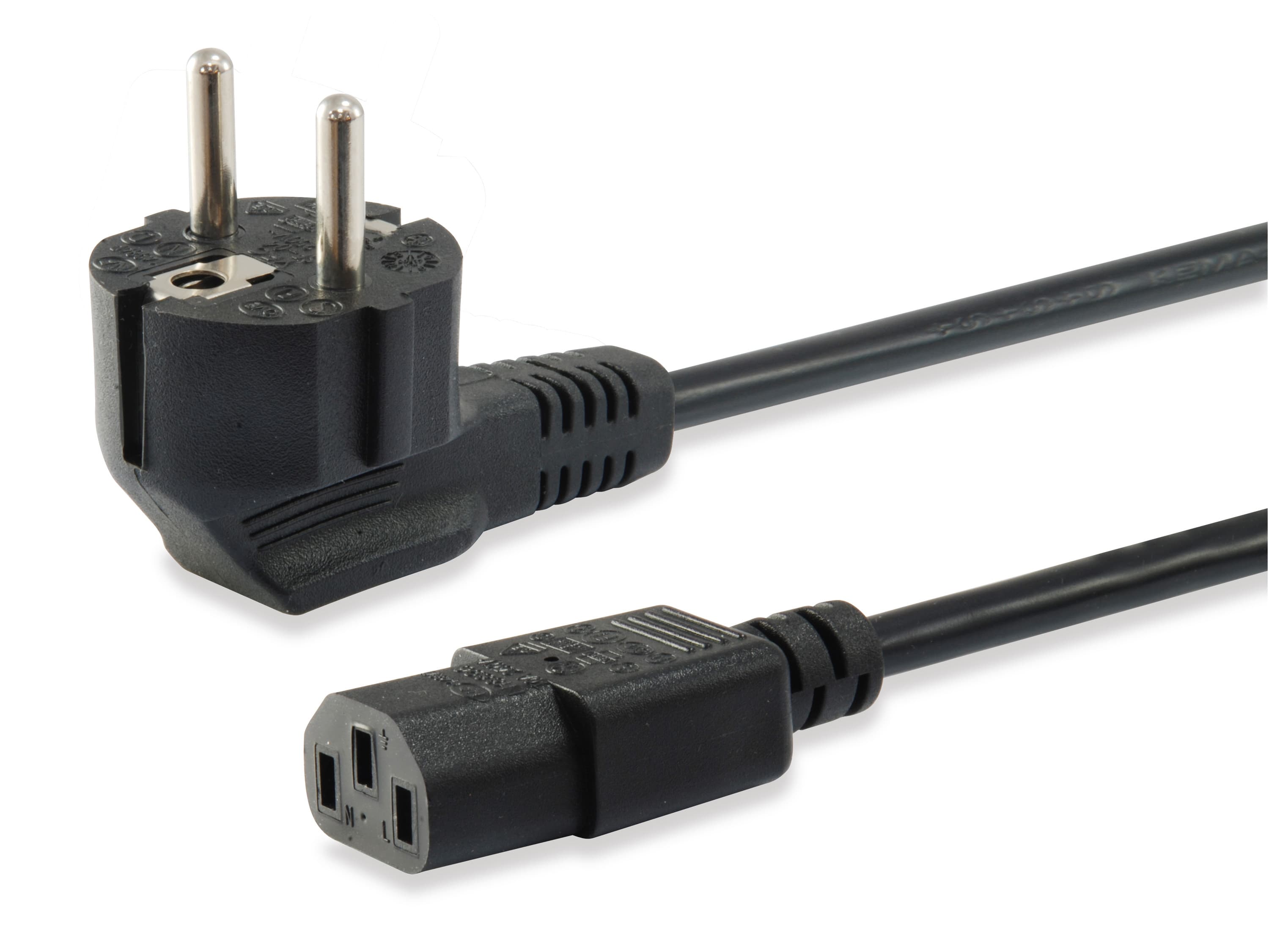 Equip 112121 cable de transmisión Negro 3 m IEC C13 CEE7/7