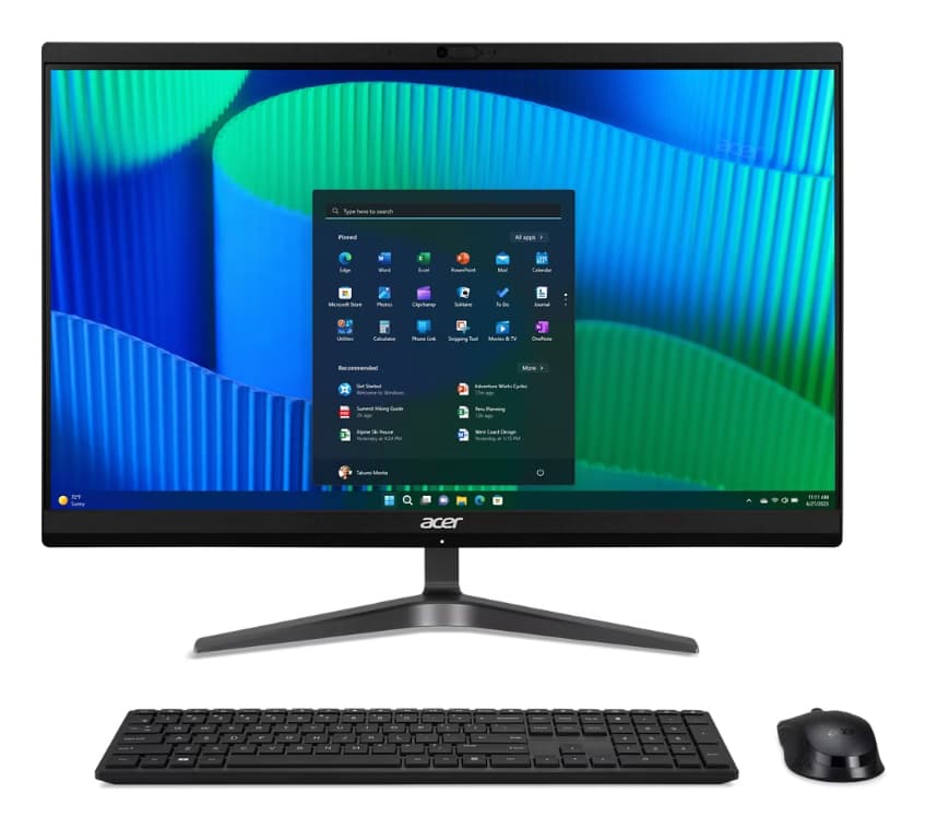 Acer Veriton VZ2524G Intel Core Ultra 5 125U 60,5 cm (23.8") 1920 x 1080 Pixeles PC todo en uno 8 GB DDR5-SDRAM 512 GB SSD Wi-Fi 6 (802.11ax) Negro