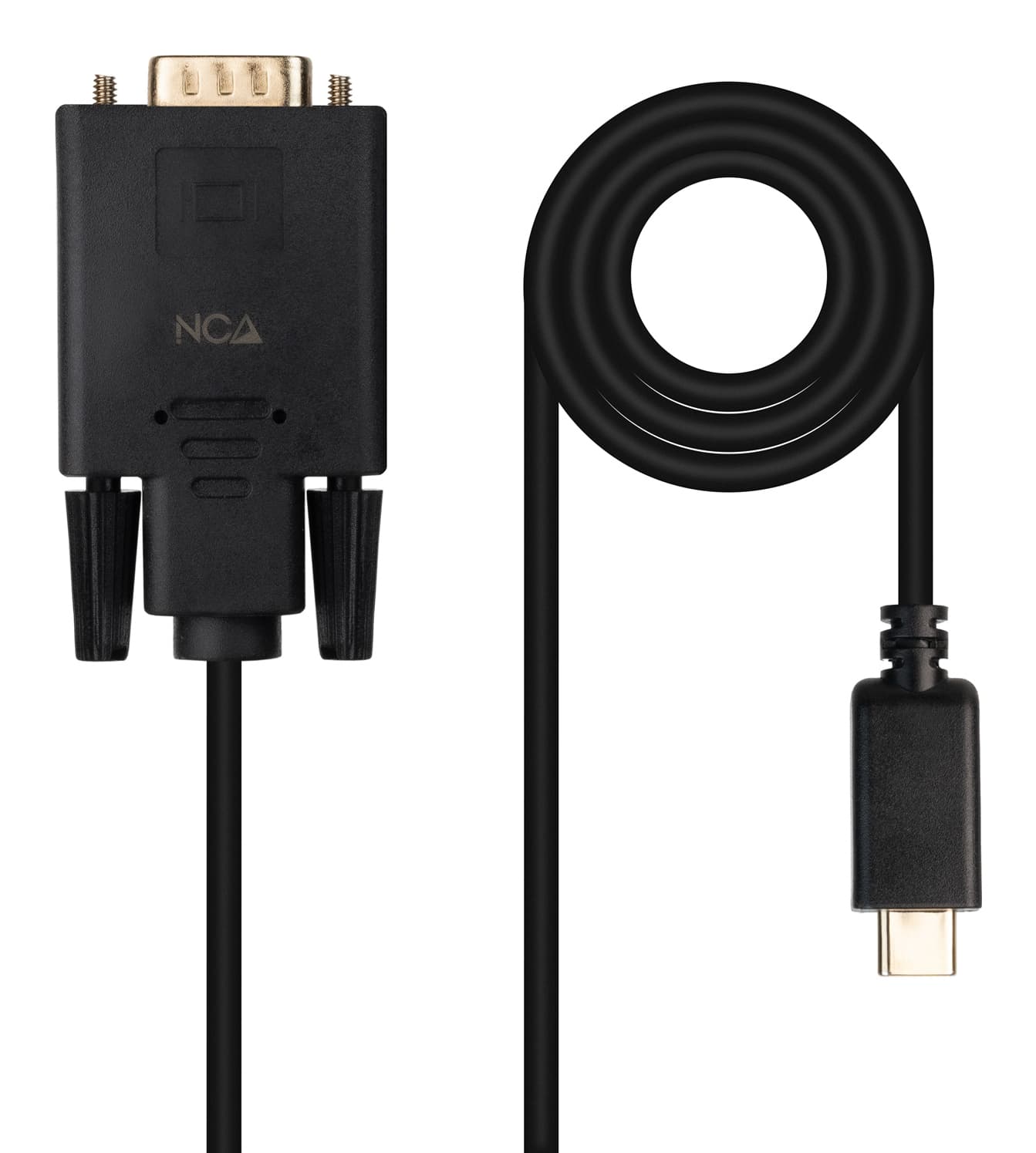Nanocable Cable Conversor USB-C/M a VGA/M, 1.8 m, Negro