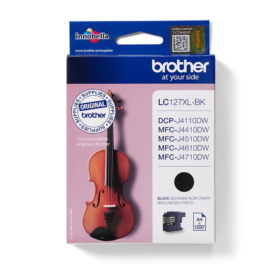Brother LC127XLBKBP cartucho de tinta 1 pieza(s) Original Negro