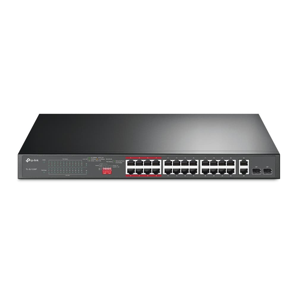 TP-Link TL-SL1226P switch No administrado Gigabit Ethernet (10/100/1000) Energía sobre Ethernet (PoE) 1U Gris