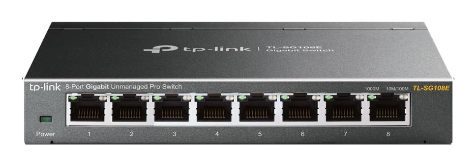 TP-Link TL-SG108E switch Gestionado L2 Gigabit Ethernet (10/100/1000) Negro