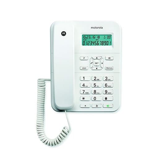 Motorola CT202 Teléfono analógico Identificador de llamadas Blanco