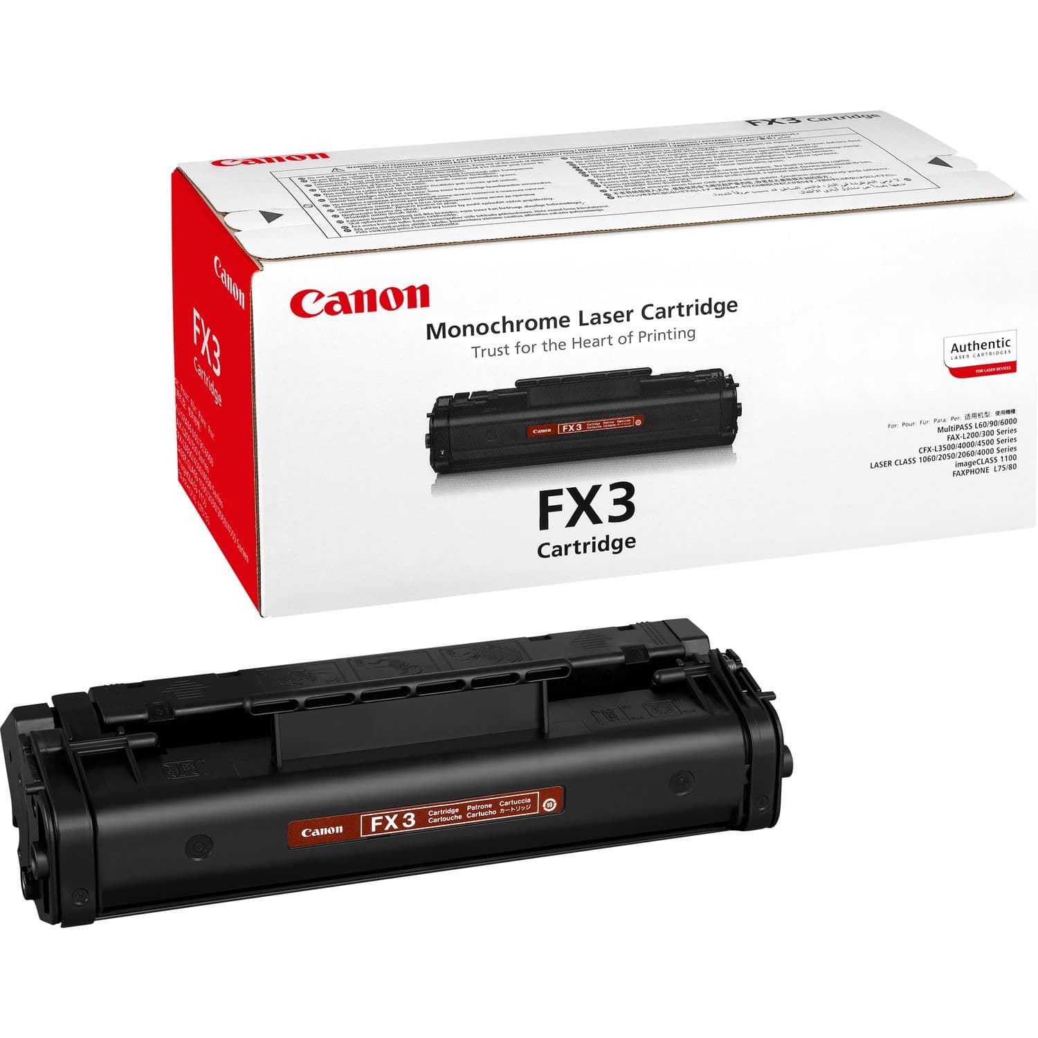 Canon FX-3 cartucho de tóner 1 pieza(s) Original Negro