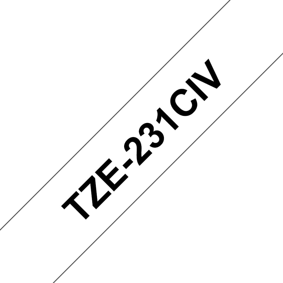 Brother TZE-231CIV cinta para impresora de etiquetas Negro sobre blanco