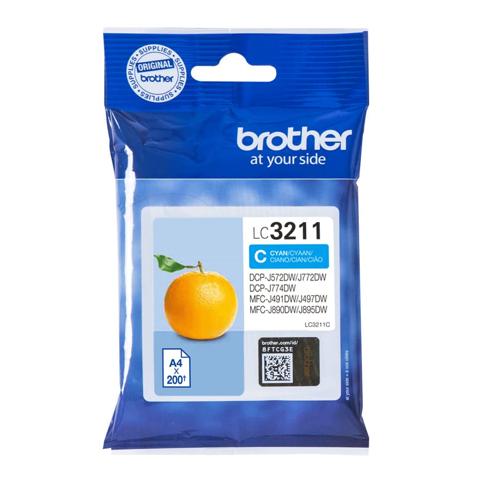 Brother LC3211C cartucho de tinta 1 pieza(s) Original Rendimiento estándar Cian