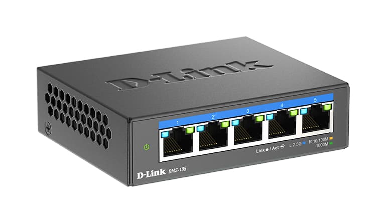 D-Link DMS-105 No administrado L2 2.5G Ethernet (100/1000/2500) Negro