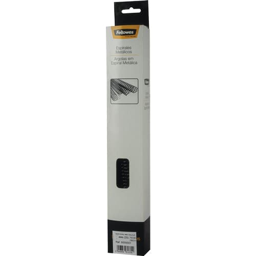 Fellowes Espirales metálicas negras 10 mm Pack 25 Uds