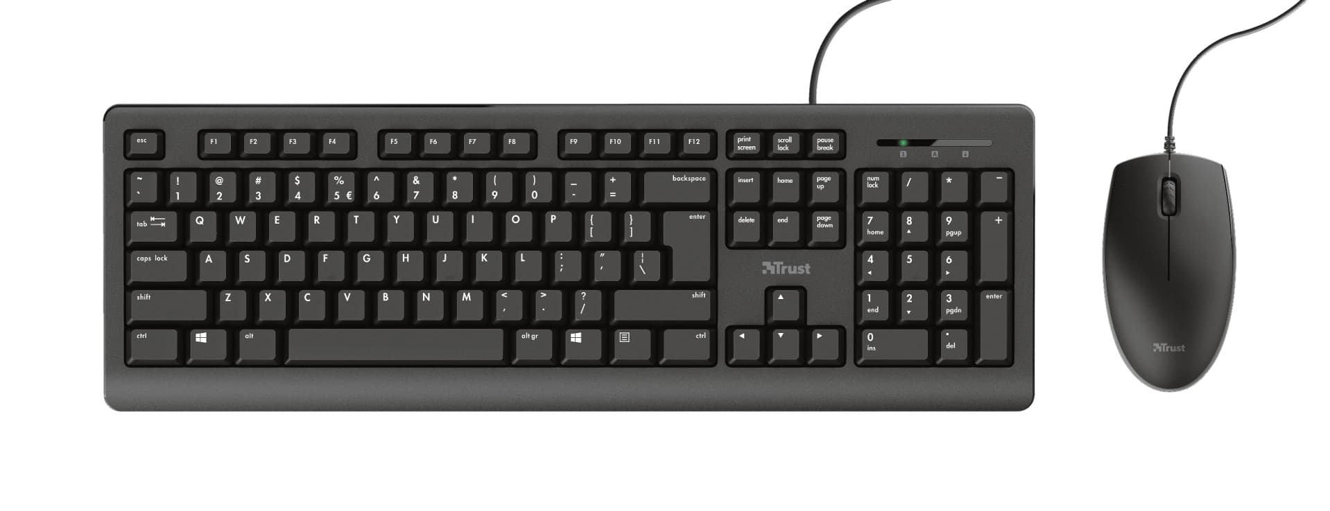 Trust Primo teclado Ratón incluido Universal USB QWERTY Español Negro
