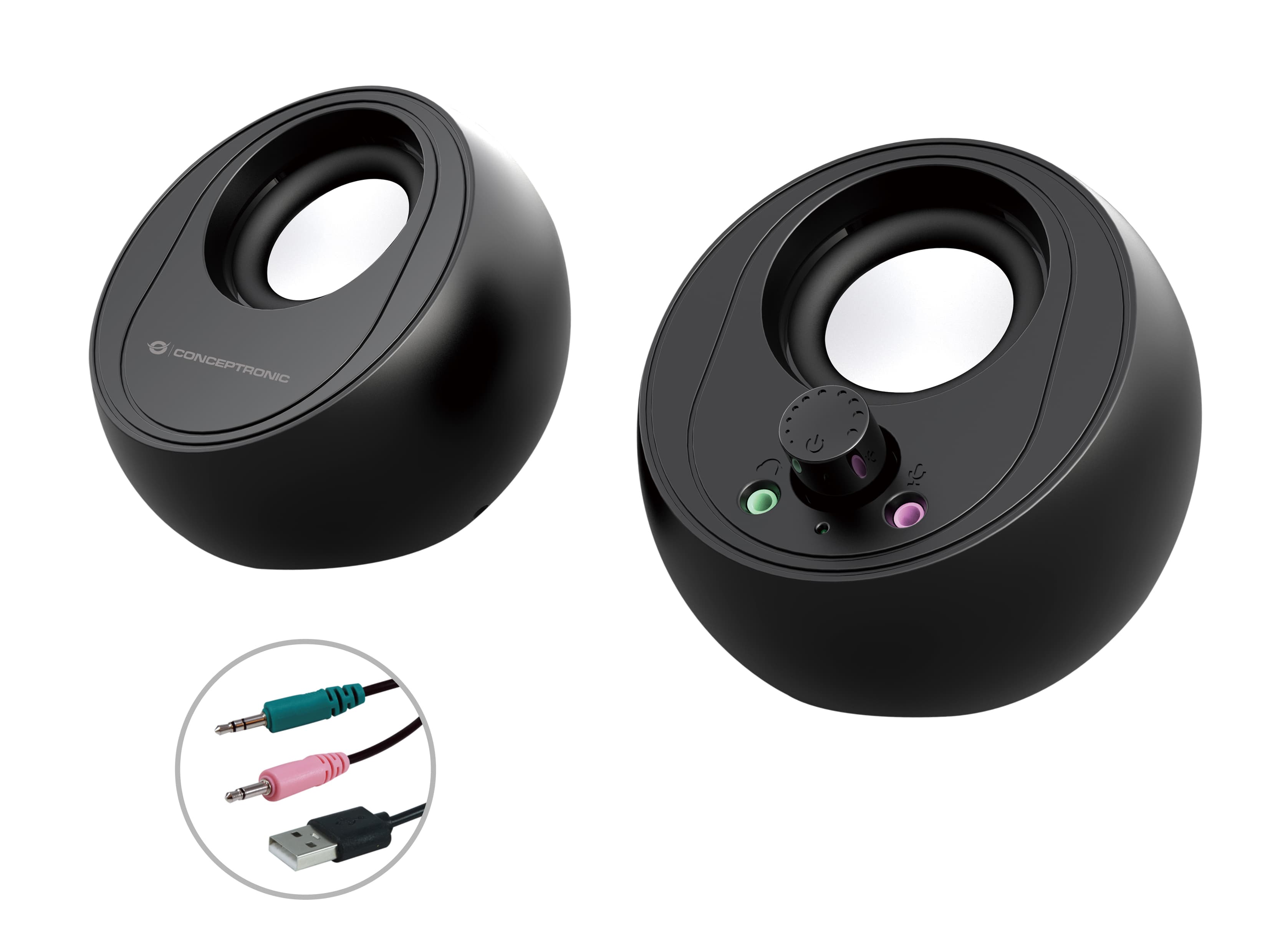 Conceptronic BJORN01B altavoz De 2 vías Negro Inalámbrico y alámbrico 10 W