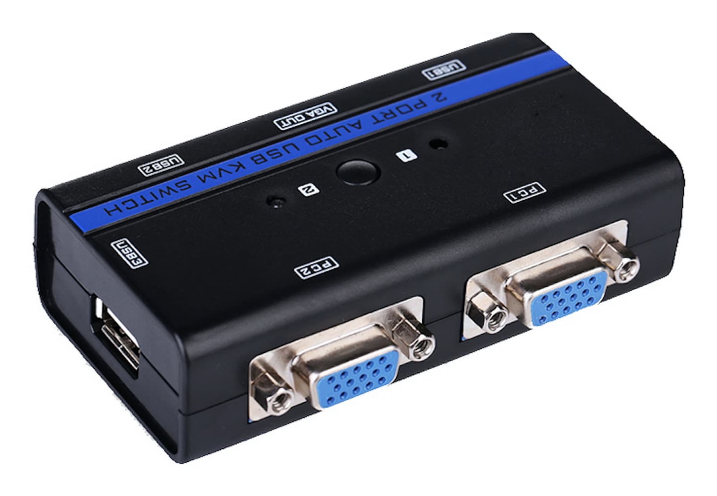AISENS A111-0064 interruptor KVM Montaje en rack Negro