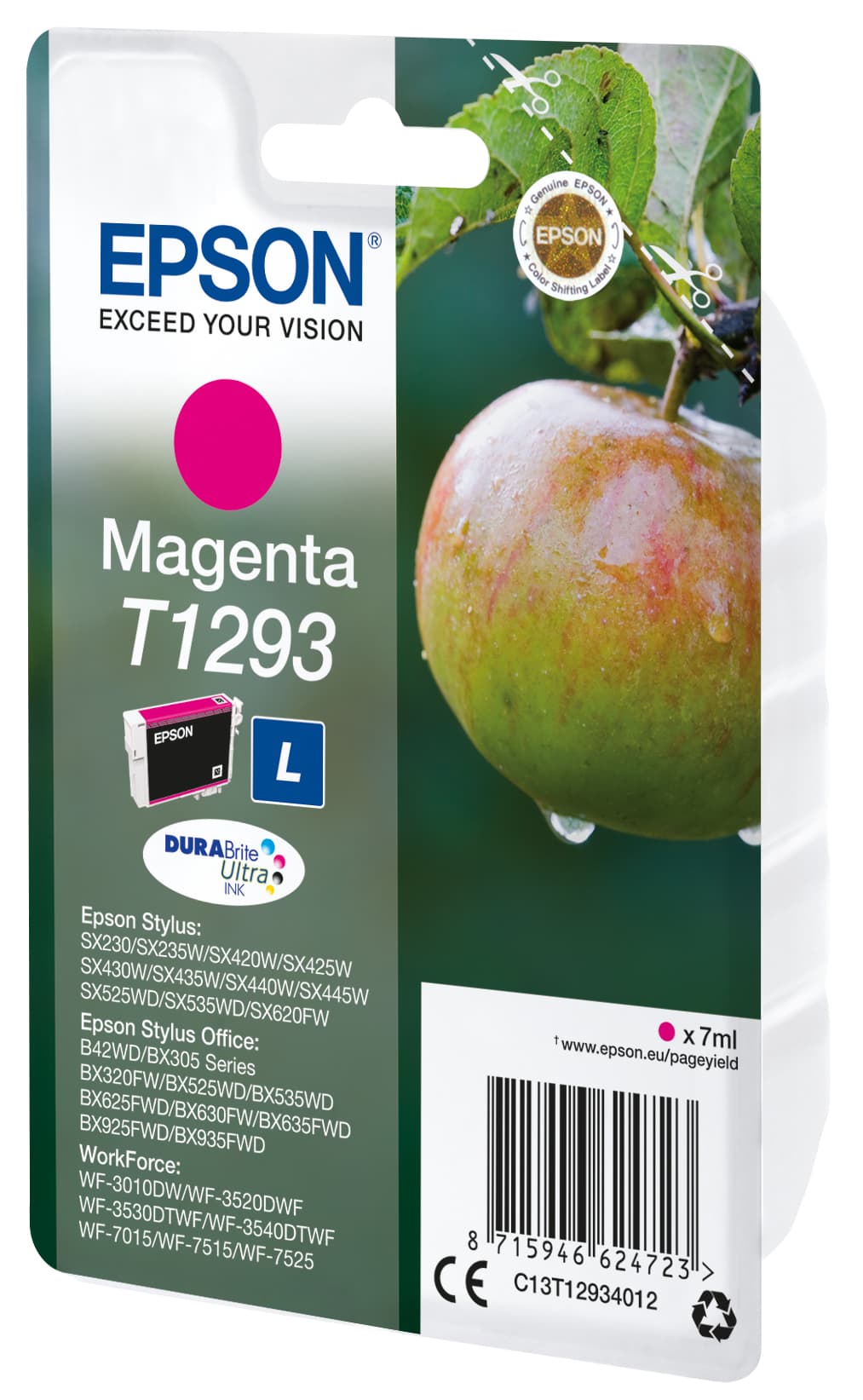 Epson Apple Tinta magenta T1293 DURABrite Ultra Manzana