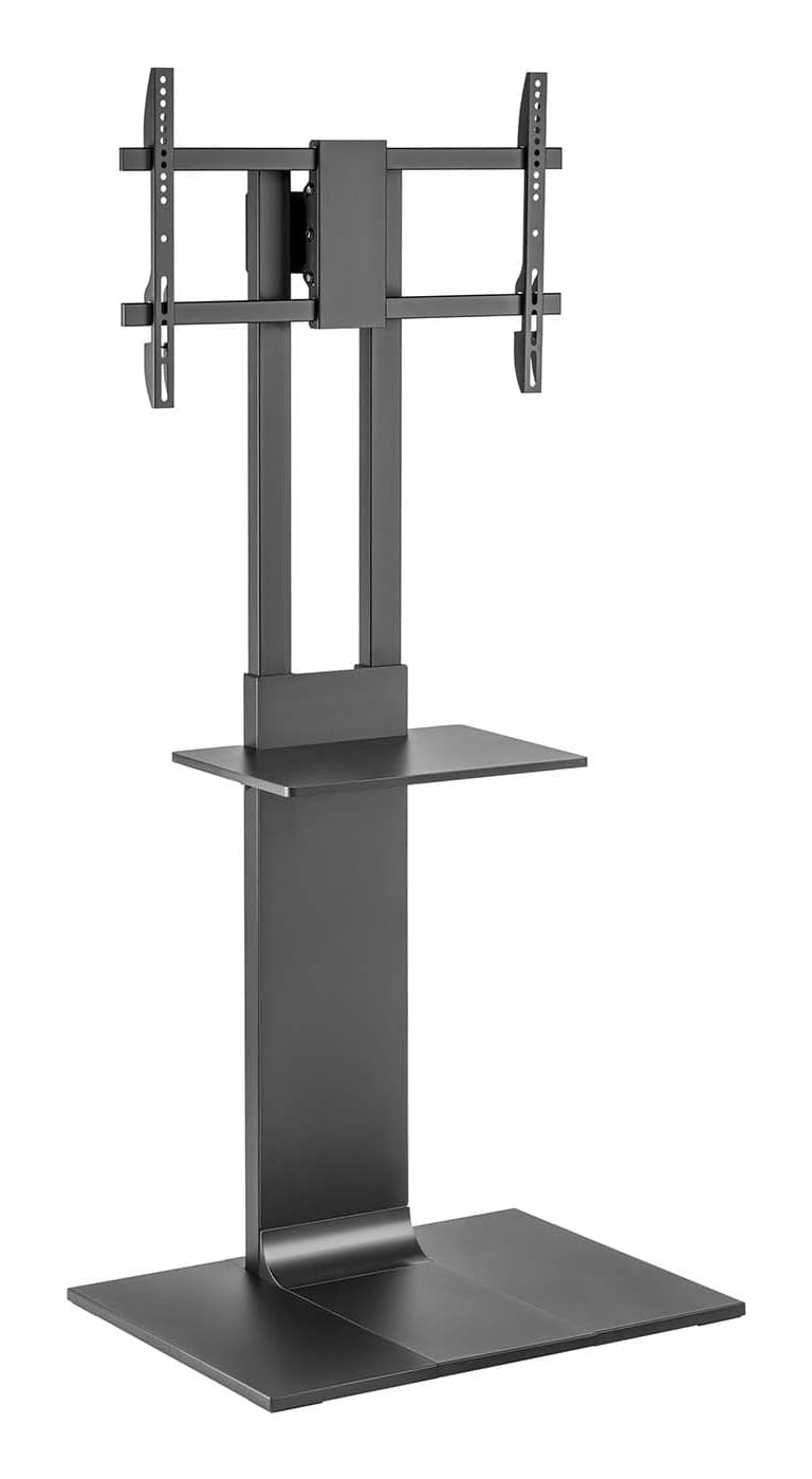 AISENS Soporte de Suelo con Bandeja DVD para Monitor/TV 50kg de 37-86, Negro