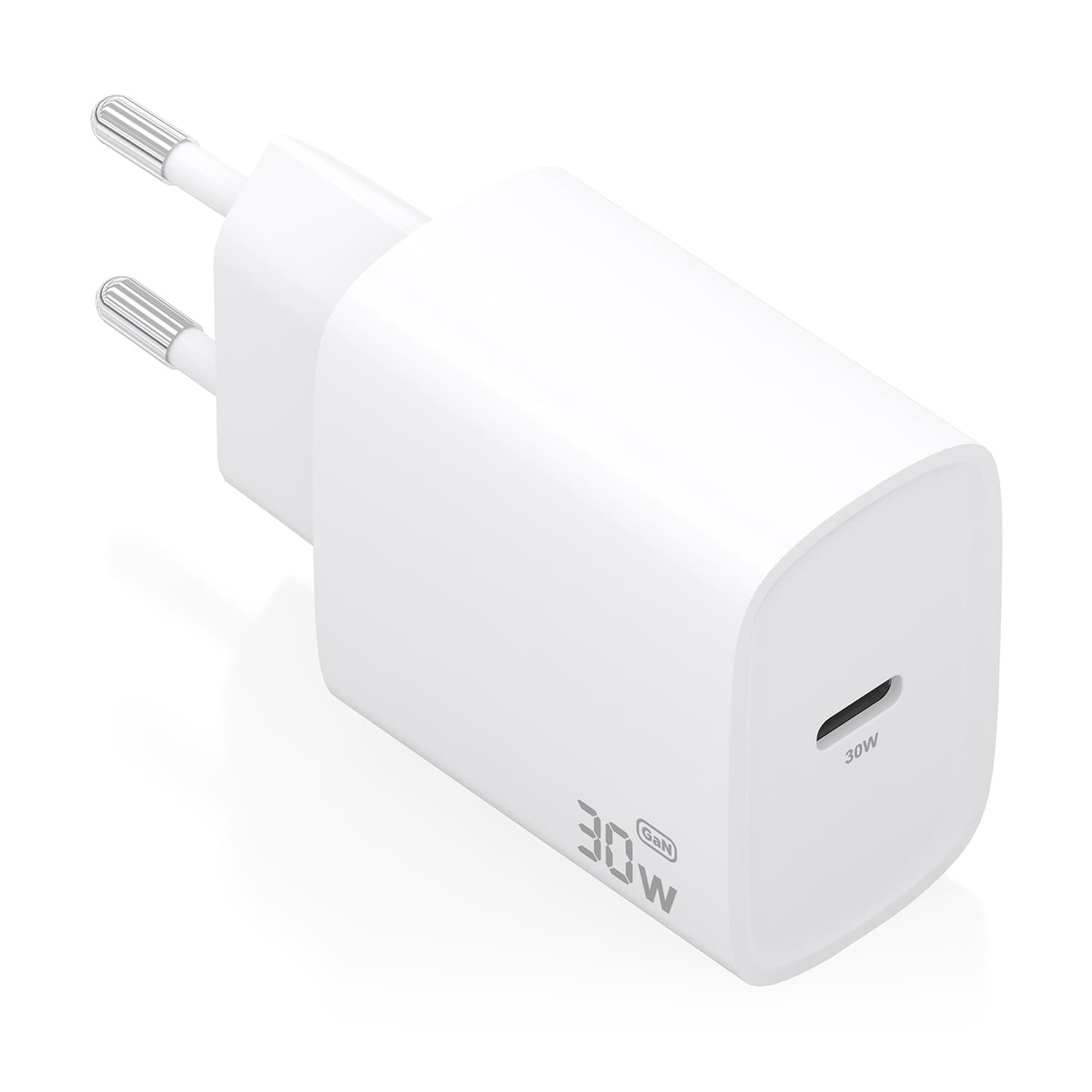 AISENS Cargador GaN 30W, 1xUSB-C PD3.0, Blanco