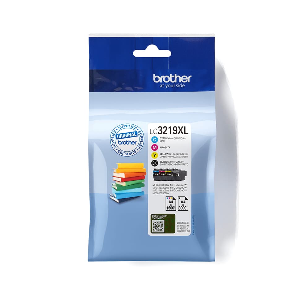 Brother LC3219XLVAL cartucho de tinta 4 pieza(s) Original Negro, Cian, Magenta, Amarillo