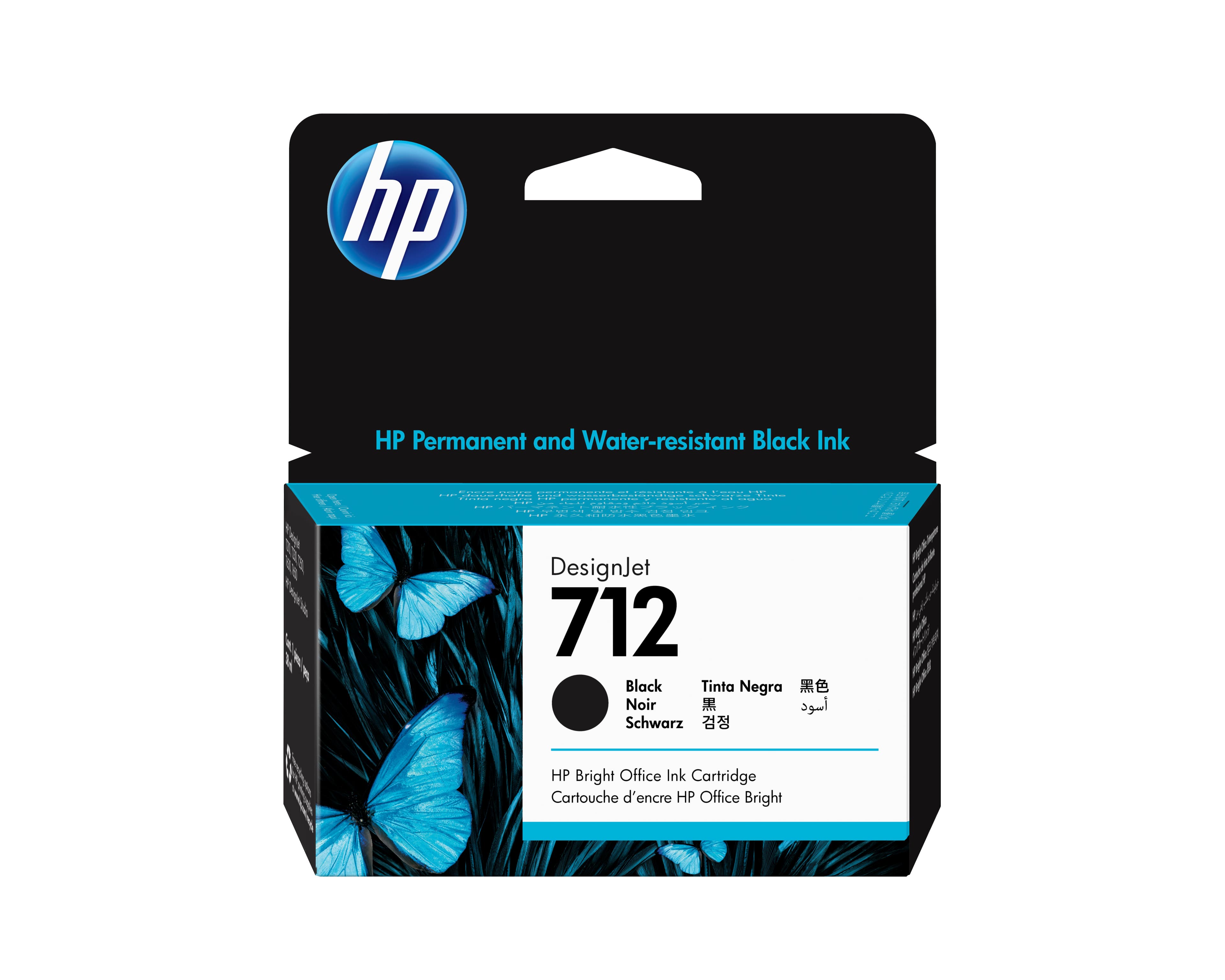HP Cartucho de Tinta DesignJet 712 negro de 38 ml