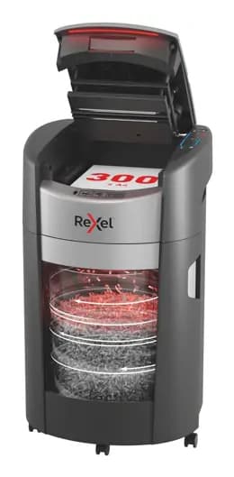 Rexel ShredMax AutoFeed+ 300X triturador de papel Corte cruzado 55 dB 22,5 cm Negro