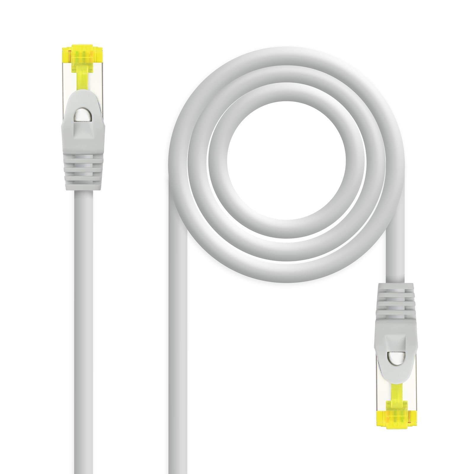 Nanocable Cable de red latiguillo RJ45 LSZH Cat.6A SFTP AWG26, Gris, 0.5m