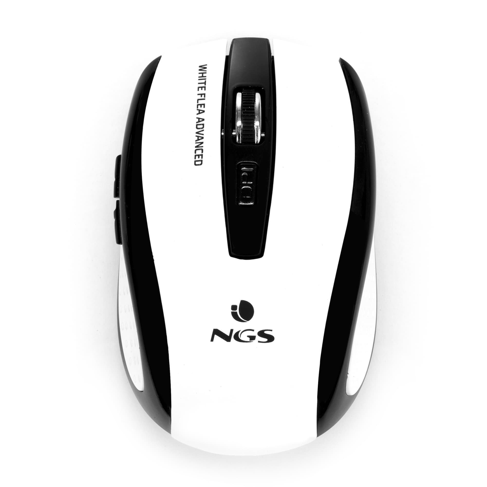 NGS White Flea Advanced ratón Oficina Mano derecha RF inalámbrico Óptico 1600 DPI