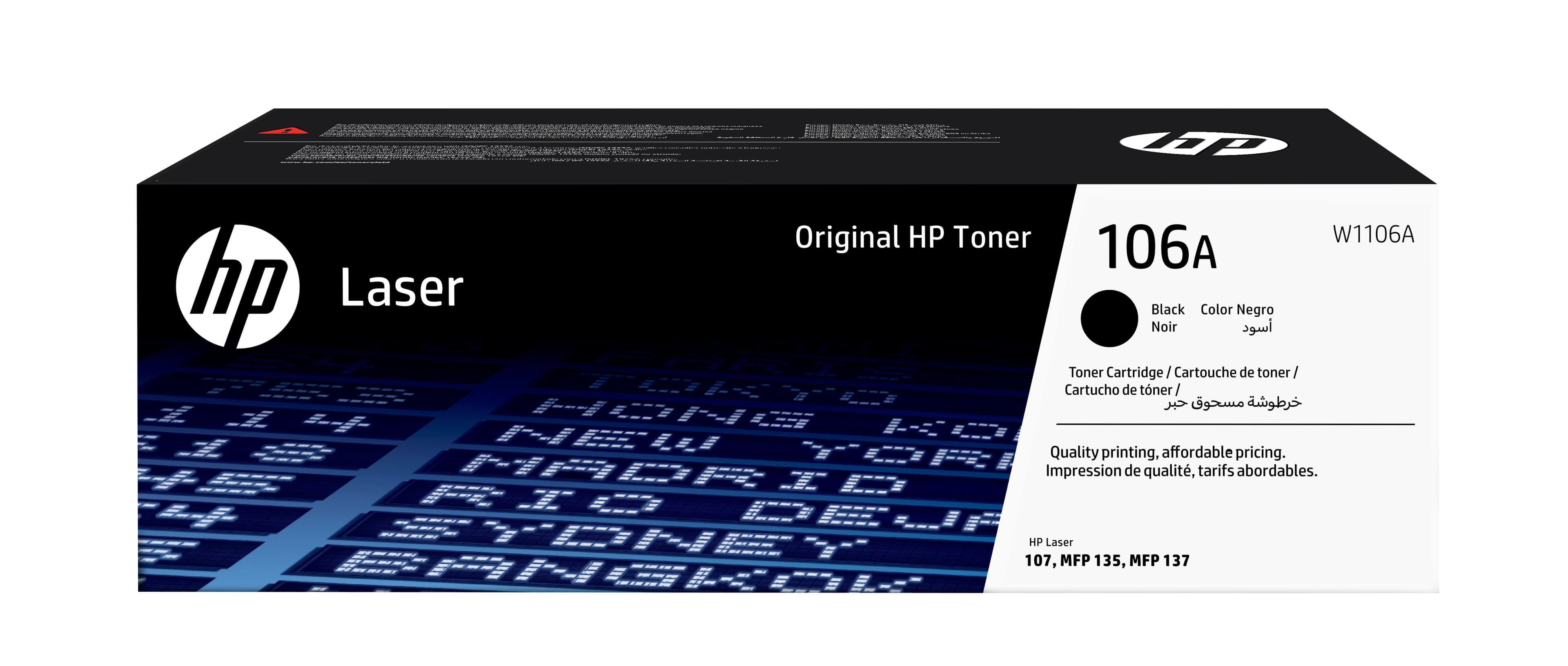 HP Cartucho de tóner Original Laser 106A negro
