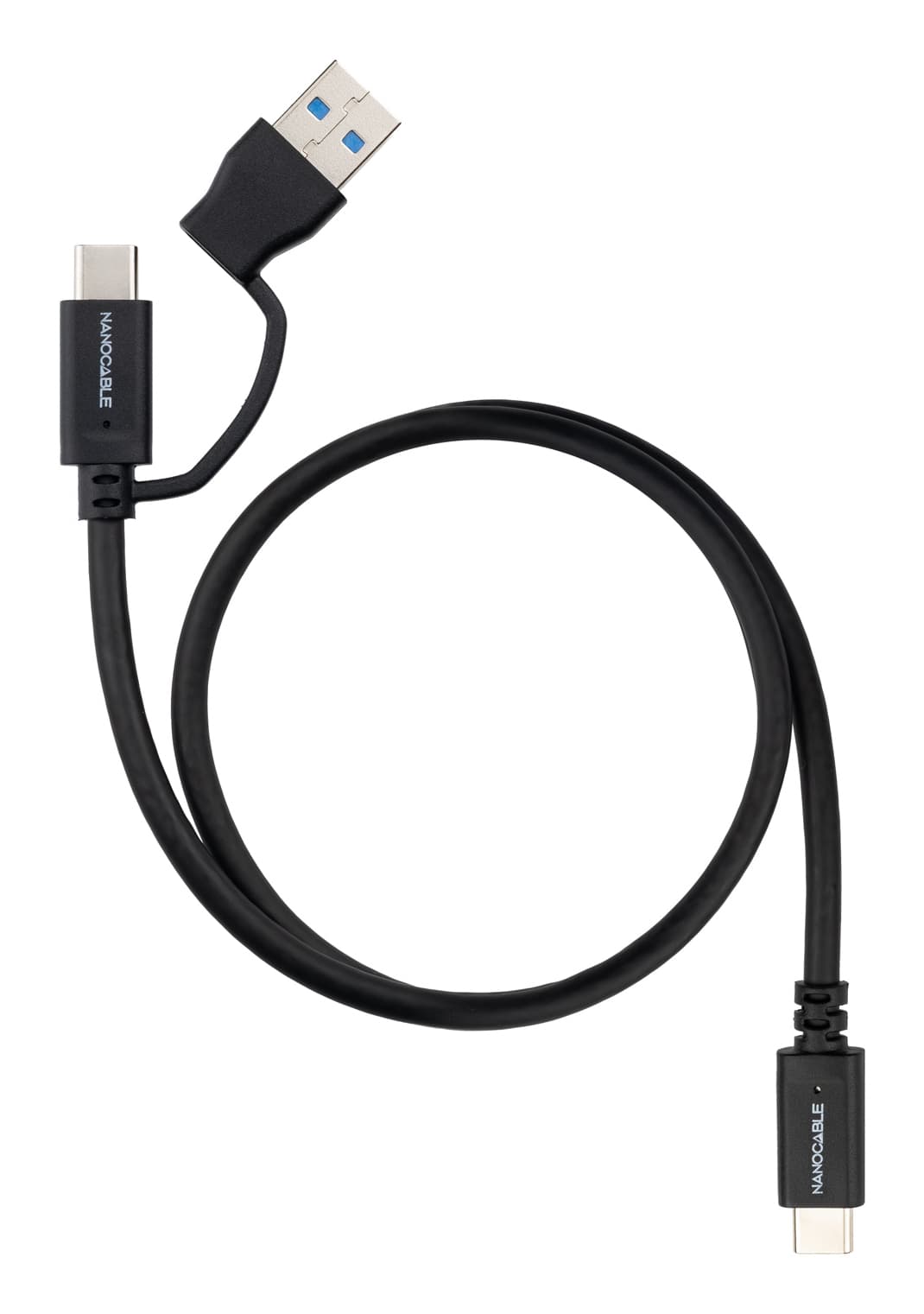 Nanocable 10.01.4802 cable USB USB 3.2 Gen 2 (3.1 Gen 2) 2 m USB A/USB C USB C 10 Gbit/s 60 W Negro