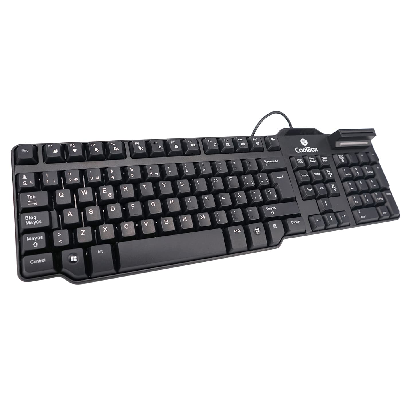 CoolBox COO-TEC02DNI teclado Oficina USB QWERTY Español Negro