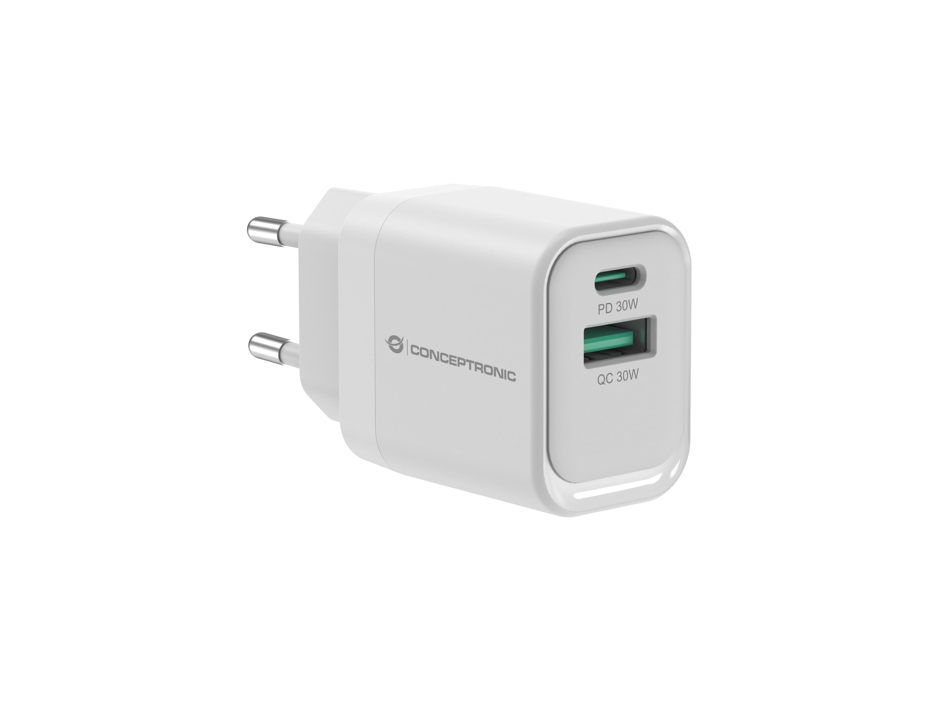 Conceptronic ALTHEA19W33 cargador de dispositivo móvil Universal Blanco Corriente alterna Carga rápida Interior