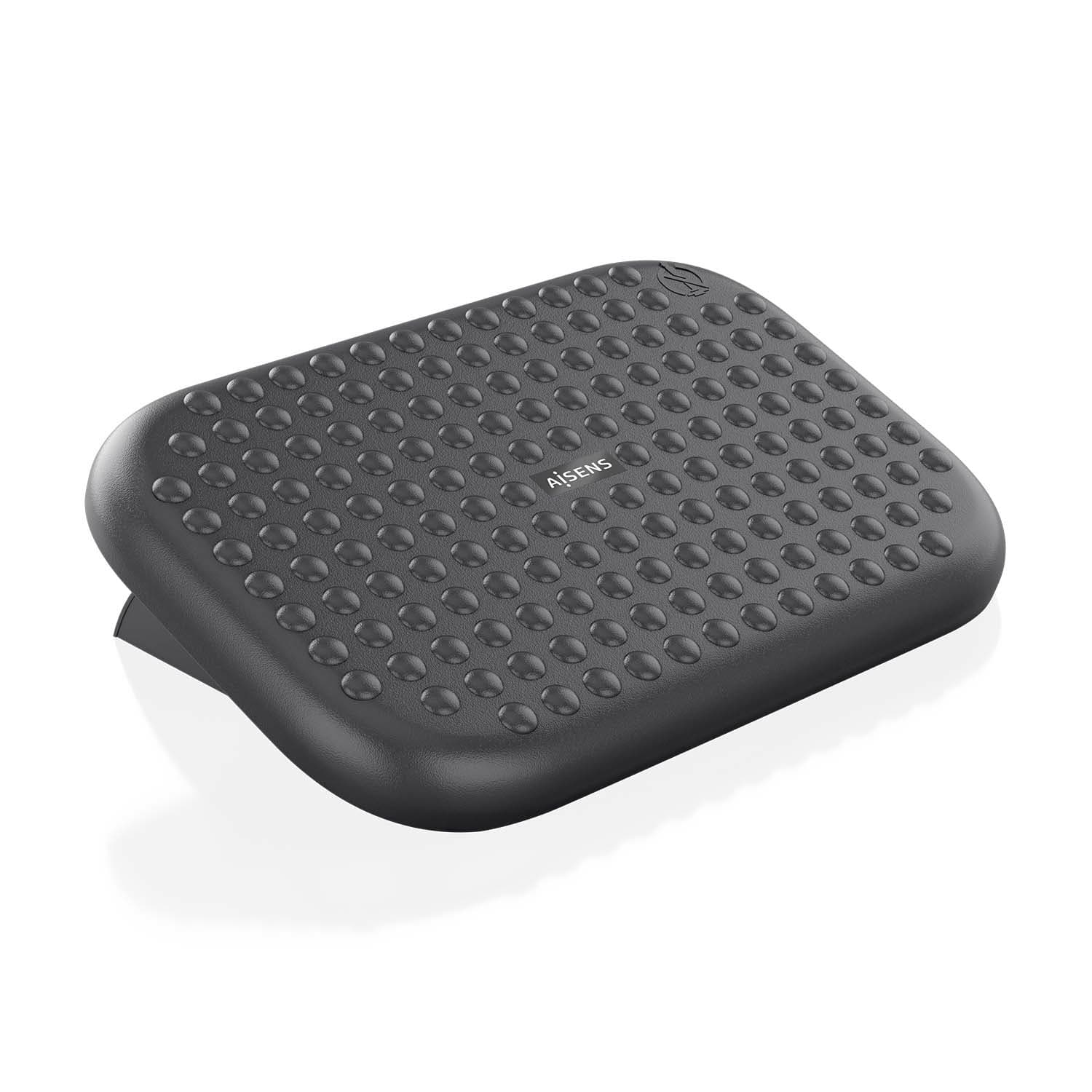 AISENS Reposapiés inclinable, Negro