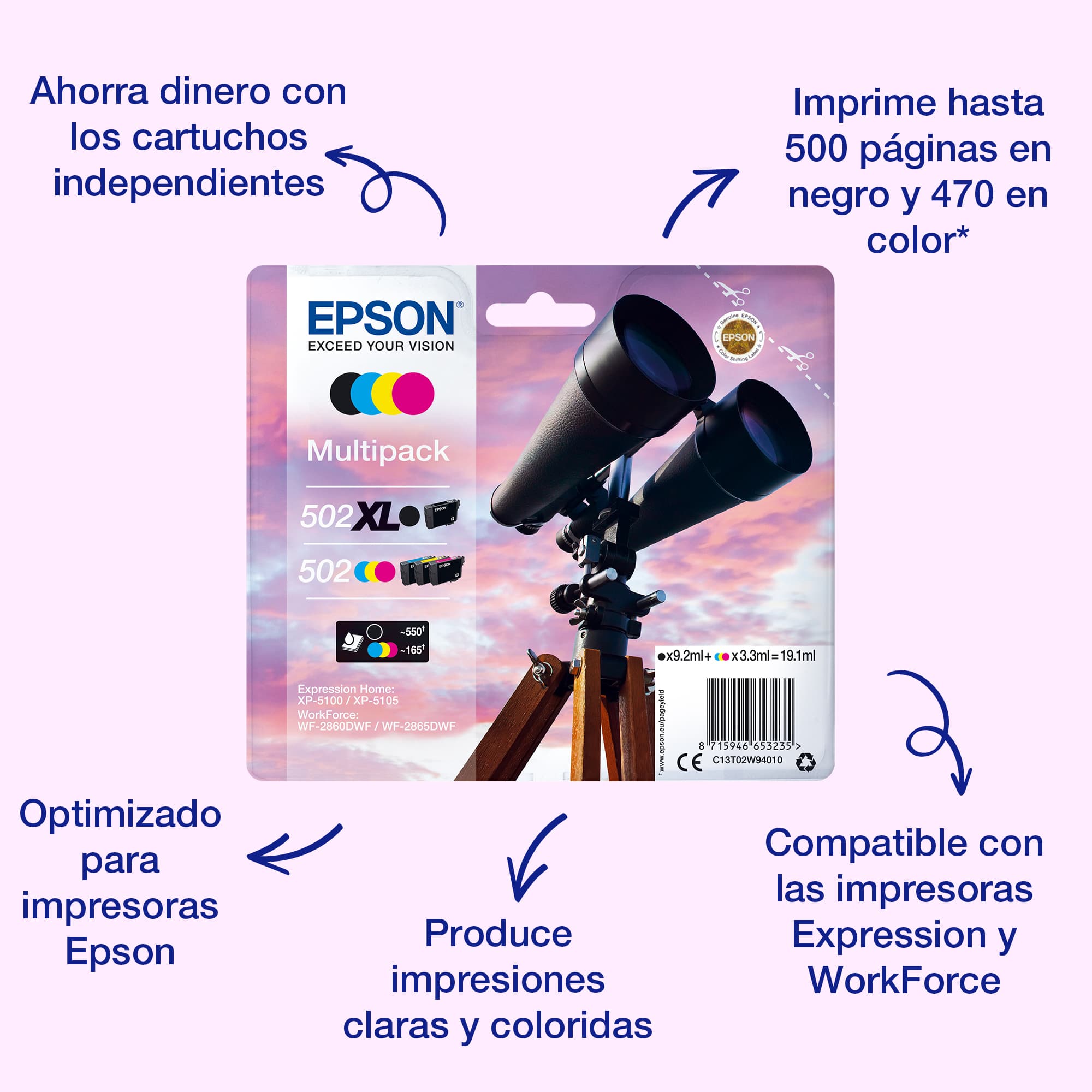 Epson Singlepack Cyan 502 Ink